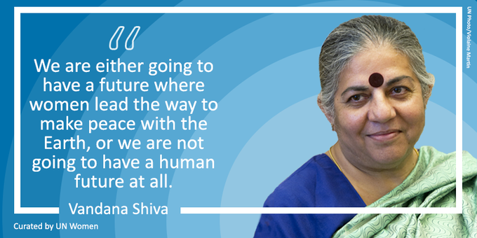 UN_Women's tweet photo. Happy Birthday to Vandana Shiva!

A committed environmentalist, she formed a woman-centred movement for #ClimateAction.

Thank you for helping women lead the way to a sustainable future! https://t.co/AwvmacF4HI