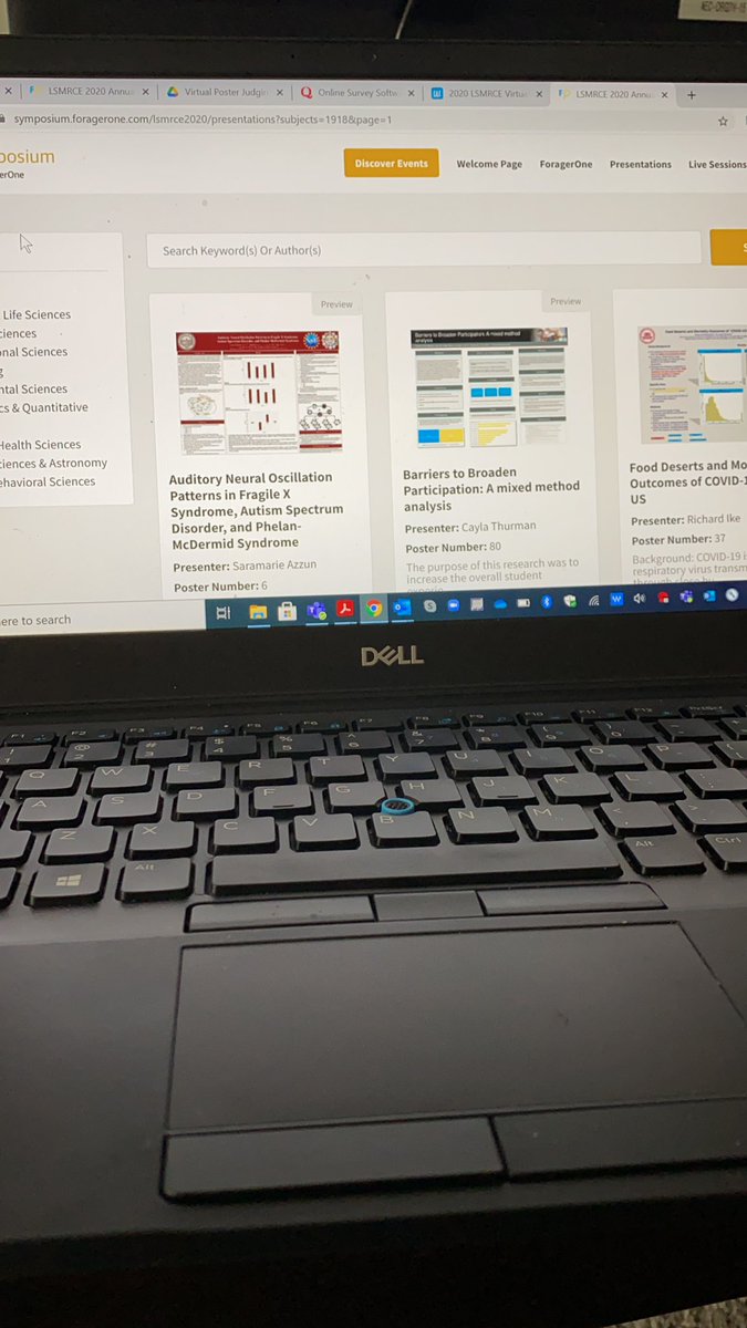 DrJChand's tweet photo. Up judging posters for the @LSMRCE National conference! Job well done on producing a solid virtual poster experience for both judges and presenters! #mindsetsforstem #NSFstories #LSAMP https://t.co/RmT9vfQprL