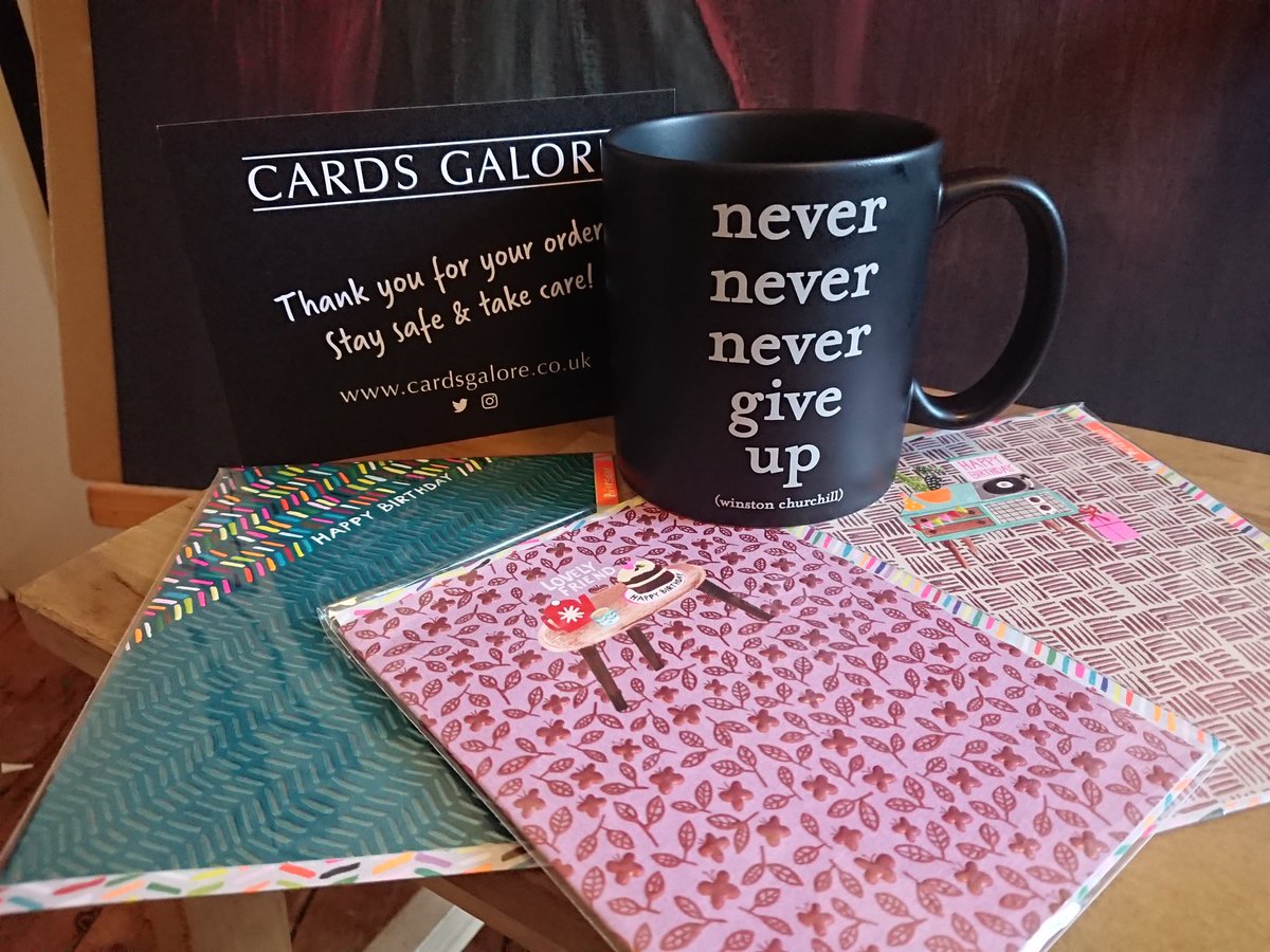 roseandskye's tweet photo. @CardsGaloreUK lovely delivery in the door today! Loved the kind and caring note from the company too, genuinely felt the love. Many thanks! #nevernevernevergiveup https://t.co/dHE1nXgvNS
