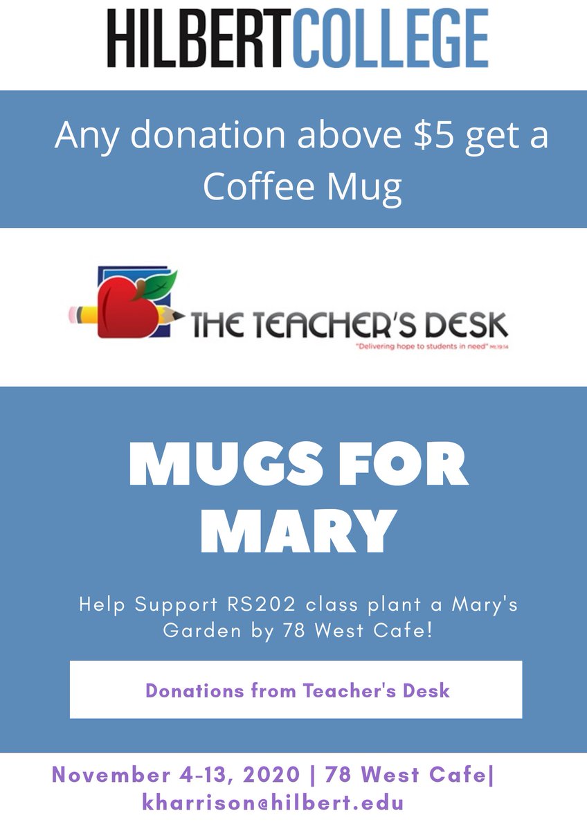 MeStumped's tweet photo. Please stop by in the West Herr Atrium to help support the #MaryGarden that is being planted by the 78 West Cafe!! #MugsforMary #BottleDrive #PollenatorsUnite #CSTprinciple #careforcreation https://t.co/Pf9rucsT5L