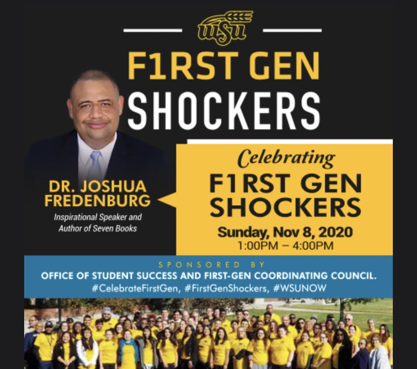 shockersuccess's tweet photo. 📣 P R O G R A M   U P D A T E 📣

#FirstGenShockers :
The 2020 Ad Astra Mini-Conference has been moved online via Zoom! Join us to maximize your potential for success this Sunday as we #CelebrateFirstGen!

RSVP - https://t.co/h8fSn6D2RD https://t.co/tCSWBvxSzk