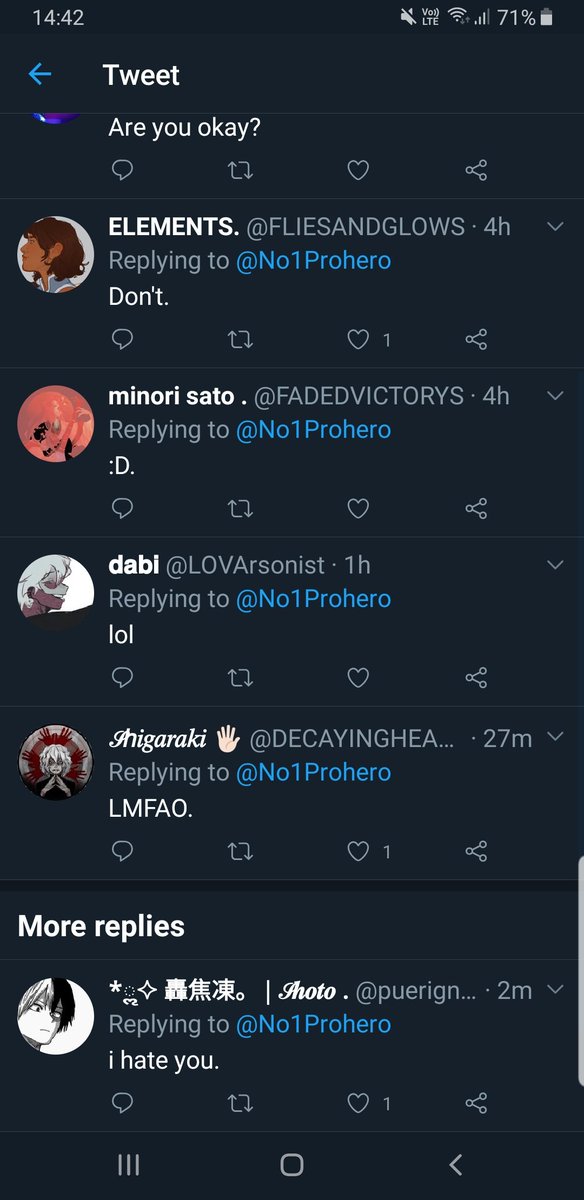 No1Prohero's tweet photo. / YOU'RE ALL BRUTAL PLEASE AHAT THE FUCK DO I DO NOW https://t.co/npfP9C2WTI