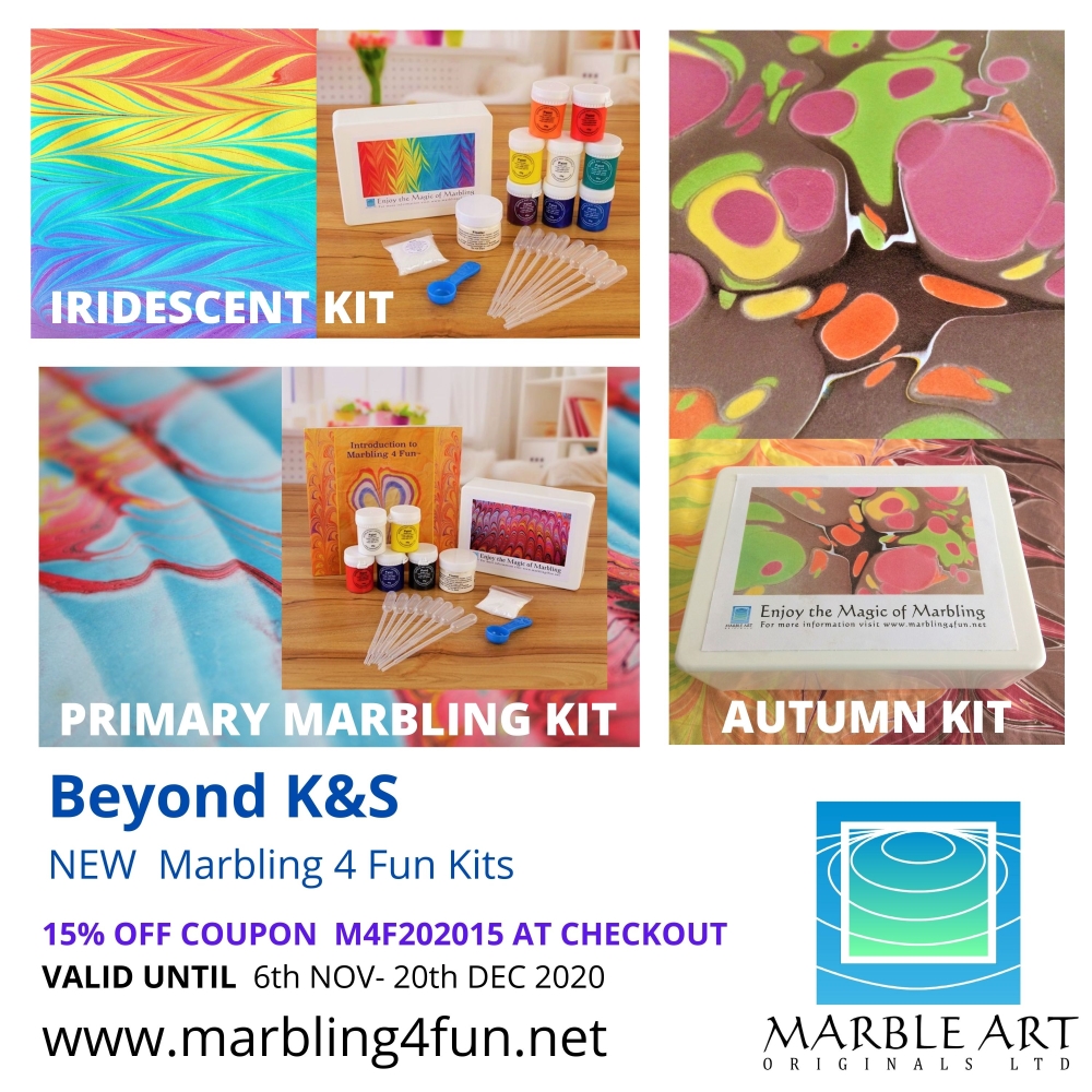 marbling4fun's tweet photo. @theknittingandstitch
Marbling 4 Fun is LOOKING FORWARD 
Marbling cotton fabrics with NEW Marbling 4 Fun Kits at #BeyondKnS  #beyondks #theknittingandstichingshow #textiles #knitnstitchshow Exclusive Offers of 15% discount coupons from 6th Nov – 20th Dec 
https://t.co/8snzeMlxOq https://t.co/KlmnzNlXlR