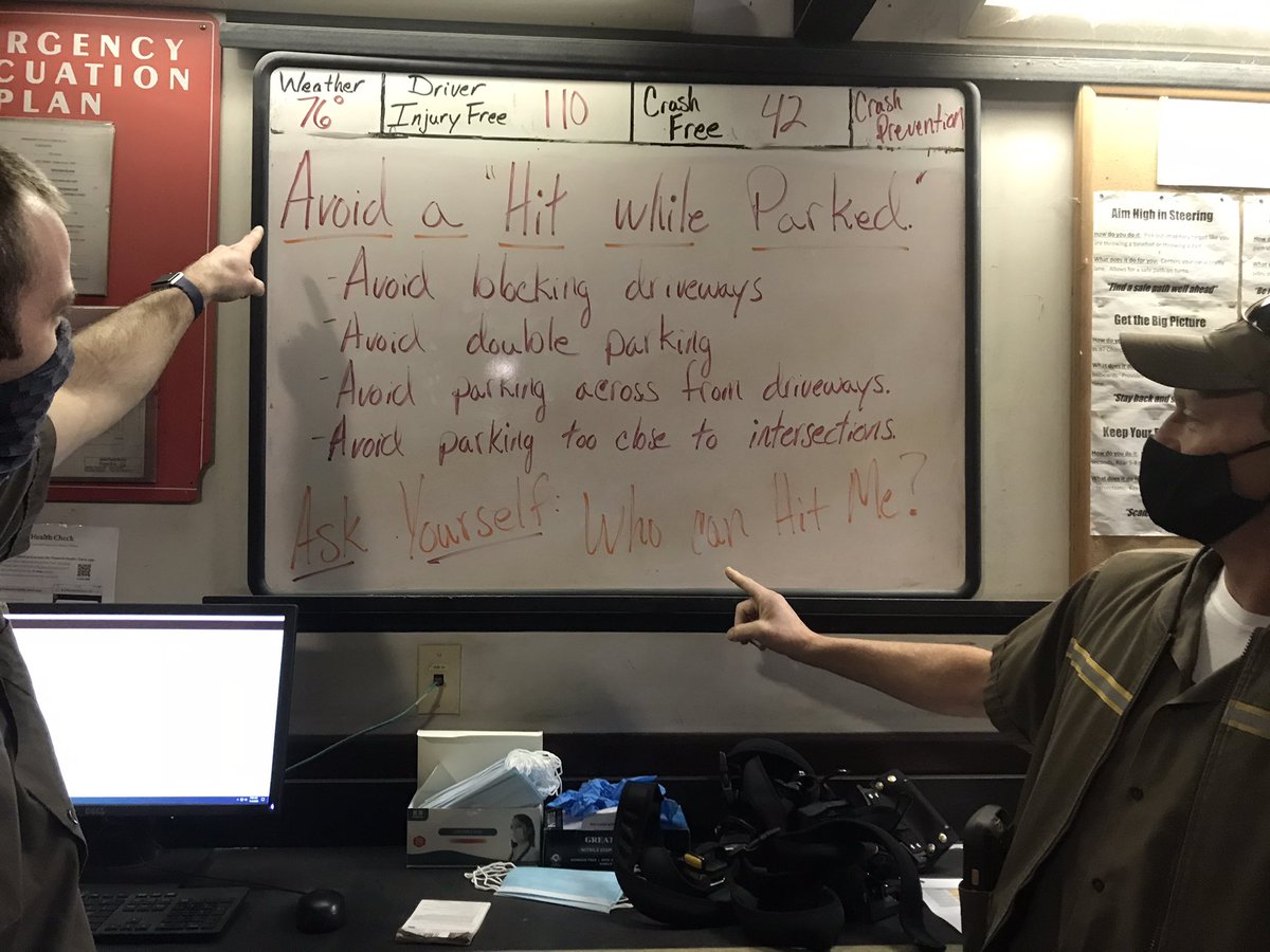 Avoid a hit while parked, ask yourself “Who can hit me??” @drdavisups <a href="/marc_peeler/">Lenexa NW CHSP</a> <a href="/chipcook4/">chip cook</a> <a href="/sdaniels3ups/">Steven Daniels</a> <a href="/CP_UPSers/">Central Plains</a> <a href="/ExperienceUPS/">Experience UPS</a>