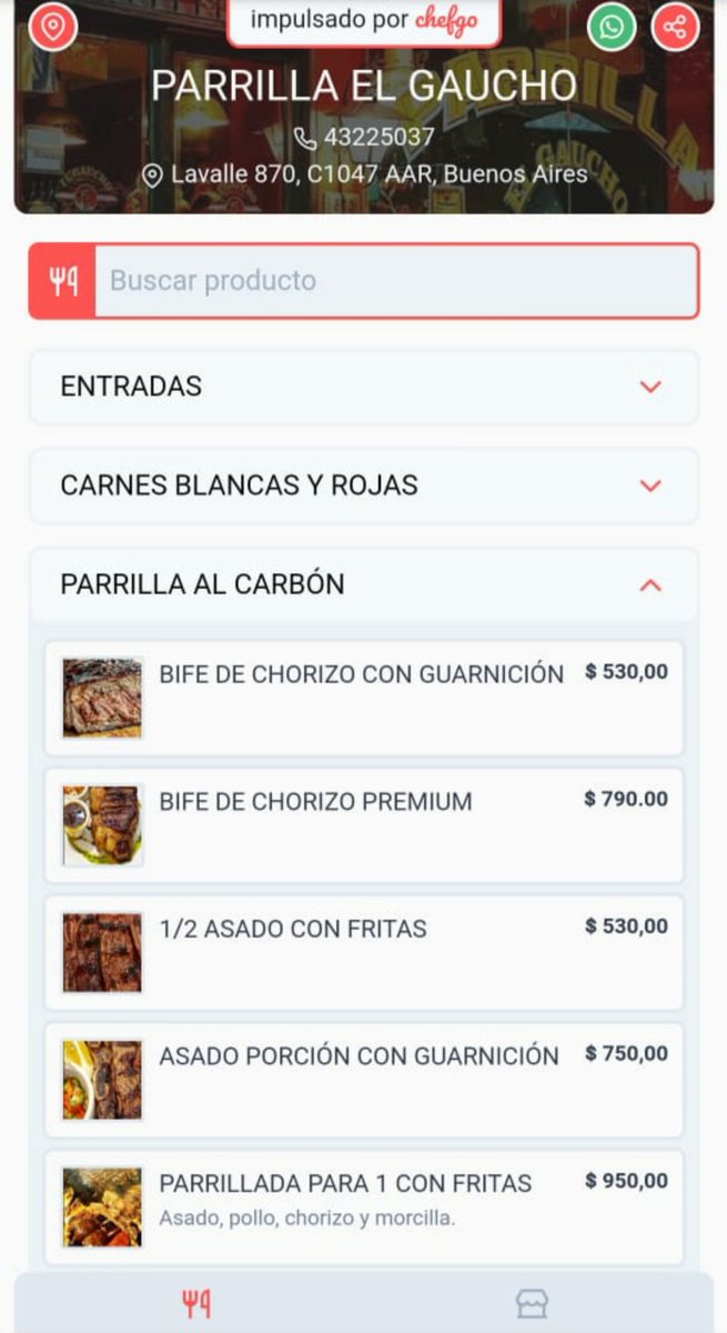 ParrillaGaucho's tweet photo. Todo el Menú en @chefgoapp, escanean el QR al llegar [ no empujen por favor ] o si están muy ansiosos pueden verlo en la web https://t.co/3mRCkIUnqg CÓDIGO: 0010 https://t.co/irxJ0vWRNH