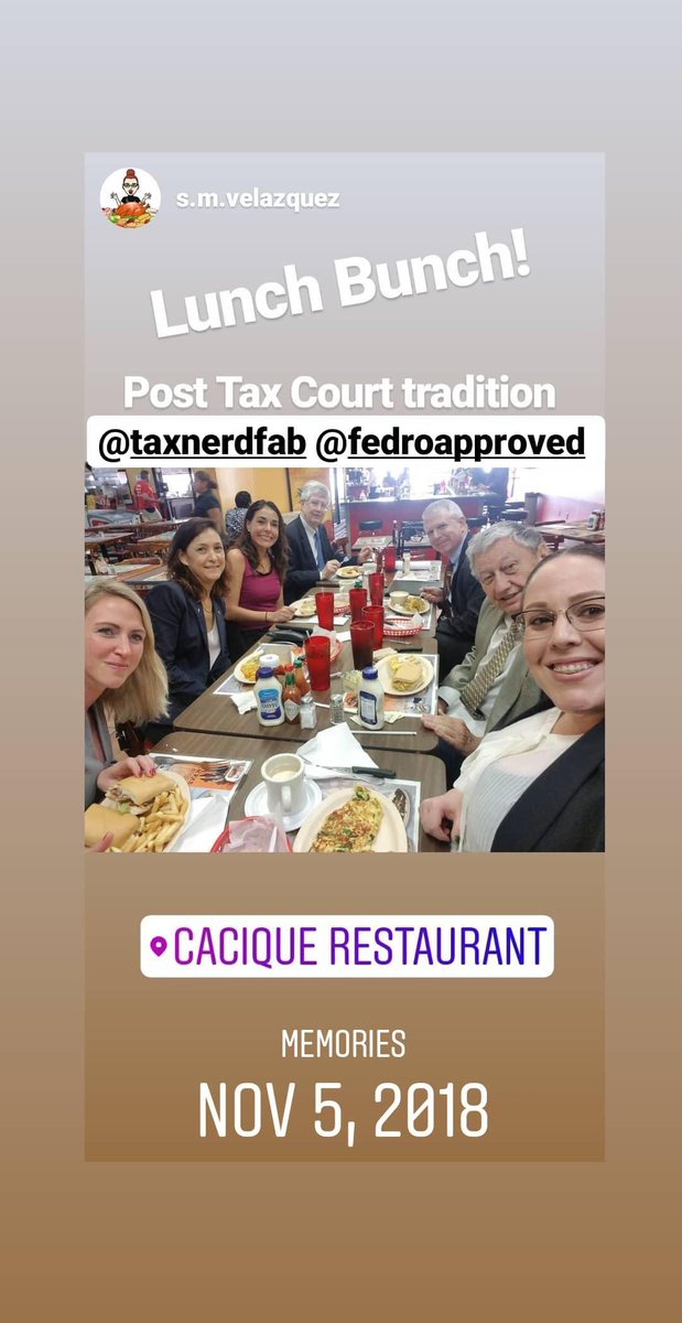 taxnerdfab's tweet photo. #ThrowbackThursday #instagramstories #taxnerdfab #taxcourt #lunchbunch https://t.co/5ee8S0gJeh