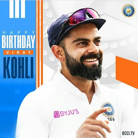 Happy birthday virat kohli ( cheeku ) ,    