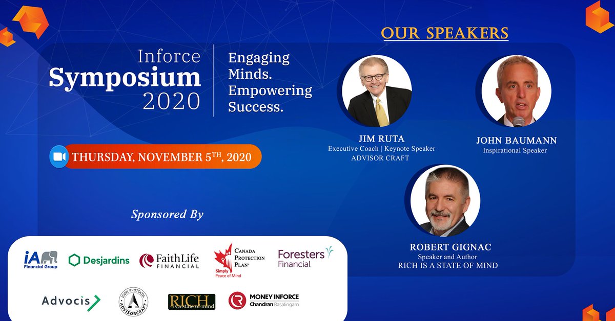 InforceLife's tweet photo. ✨✨Get ready to be inspired!!✨✨
Join Inforce Symposium 2020 at 10.00 AM EST today for an amazing learning experience from our expert panel of speakers!
Jim Ruta John Baumann Bob Gignac
Register Now at https://t.co/6bhsQQ1o6h
#leaders #inforcesymposium2020 #engagingminds https://t.co/5QF8CxThm9
