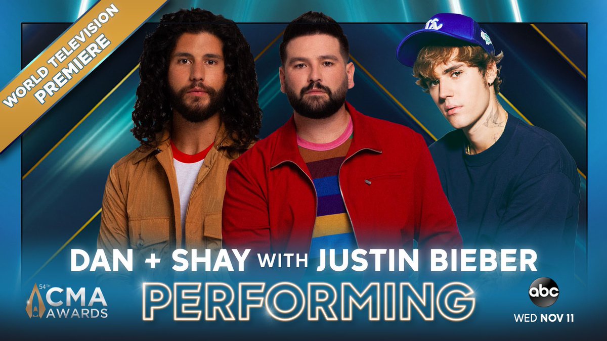 DanAndShay's tweet photo. performing live on the #CMAawards with @justinbieber on november 11!  📺

in the meantime:
https://t.co/g8RjqX8LeC https://t.co/JGCbHiYhqt