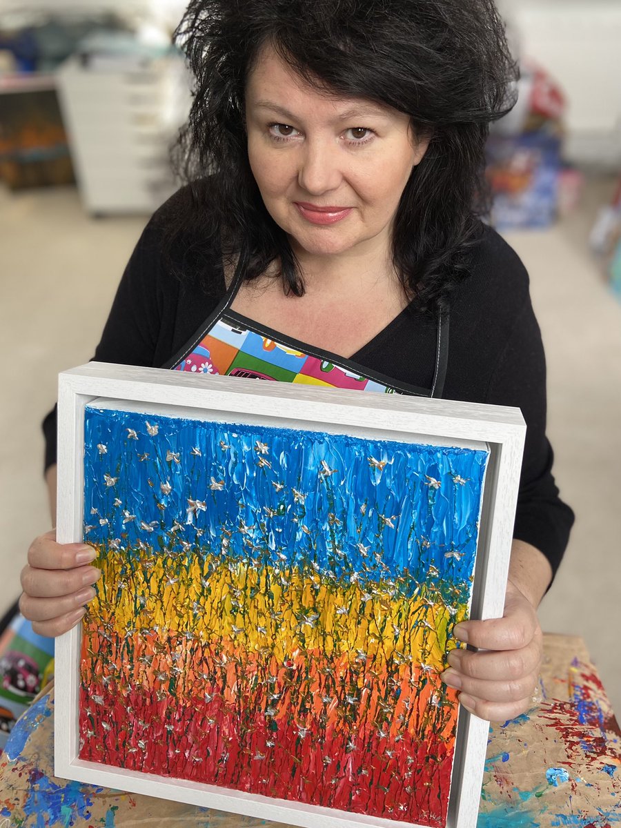 #ThursdayMotivation want a break from #USElections2020 &amp; #Lockdown2 news? Rainbow Meadow painting to brighten up these difficult times is listed in Wirral Society of Art’s online exhibition williamsonartgallery.org/wsa-2020/ #ChristmasGiftIdea