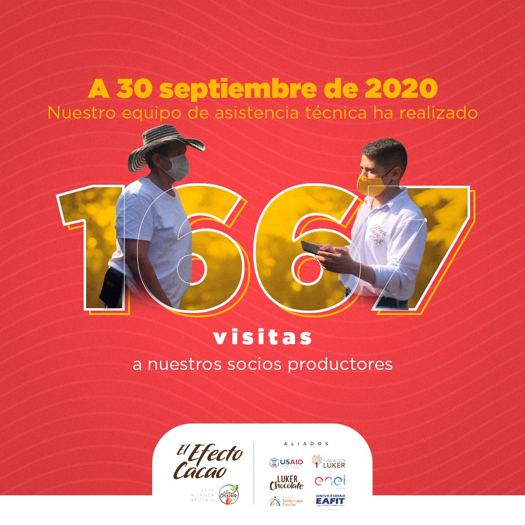 ElEfectoCacao's tweet photo. ¡Creemos firmemente en el poder de la unión! Contamos con un equipo de profesionales que acompañan a nuestros cacaocultores con el objetivo de aumentar la productividad de sus cultivos. @USAID_Colombia @FundacionLuker @Luker_Chocolate @EmgesaEnergia @SaldarriagaConc @EAFIT https://t.co/wT2PqR1rQa