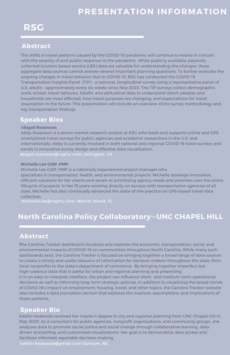 Join UNC-CH ITE for a panel on transportation insights from COVID impacts on Thurs Nov 19 12pm-1pm. We will have presenters from both RSG and <a href="/DCRPcarolina/">Carolina Planning</a>!

Register here: unc.zoom.us/meeting/regist…

<a href="/UNC/">The University of North Carolina at Chapel Hill</a>Research <a href="/DCRPcarolina/">Carolina Planning</a> @UNC <a href="/NCSITE_Sec/">NC Section - ITE</a> @UNCResearchHub <a href="/ITEhq/">ITE - Community of Transportation Professionals</a> <a href="/ite_ncstate/">NCSTATE ITE-ASHE-AREMA</a>