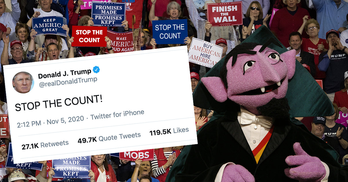 newsthump's tweet photo. @realDonaldTrump Confused Republicans attack Count Von Count after latest Trump tweet https://t.co/th1GRrgQ9E https://t.co/3kY0chqYVR