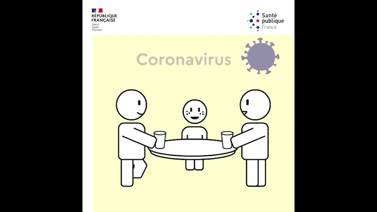 NegocialF's tweet photo. Cette vidéo rappelle les gestes barrières et la conduite à tenir en cas de signes de maladie même pendant les moments conviviaux. Continuez à vous protéger et protéger votre entourage ✋#StopCovid https://t.co/VhMDdUtPSc https://t.co/zI4HLqwXdc