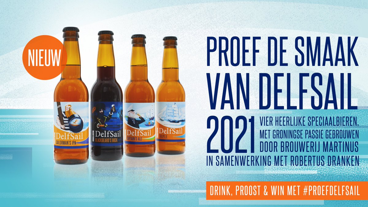 ⚓ DRINK, PROOST &amp; WIN met #proefdelfsail 🍻

Wij presenteren vier heerlijke speciaalbieren! Gebrouwen door #brouwerijmartinus 💚

Hoe geniet jij van de échte DelfSail-bieren? Deel jouw moment met #proefdelfsail en win mooie prijzen!

Meer informatie ⤵
delfsail.nl/nl/lancering-e…