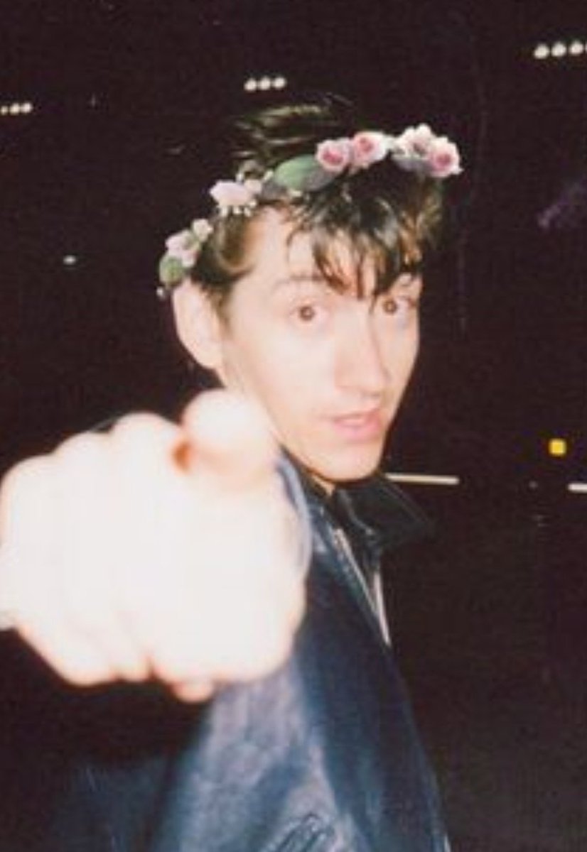 wearing a flower crown