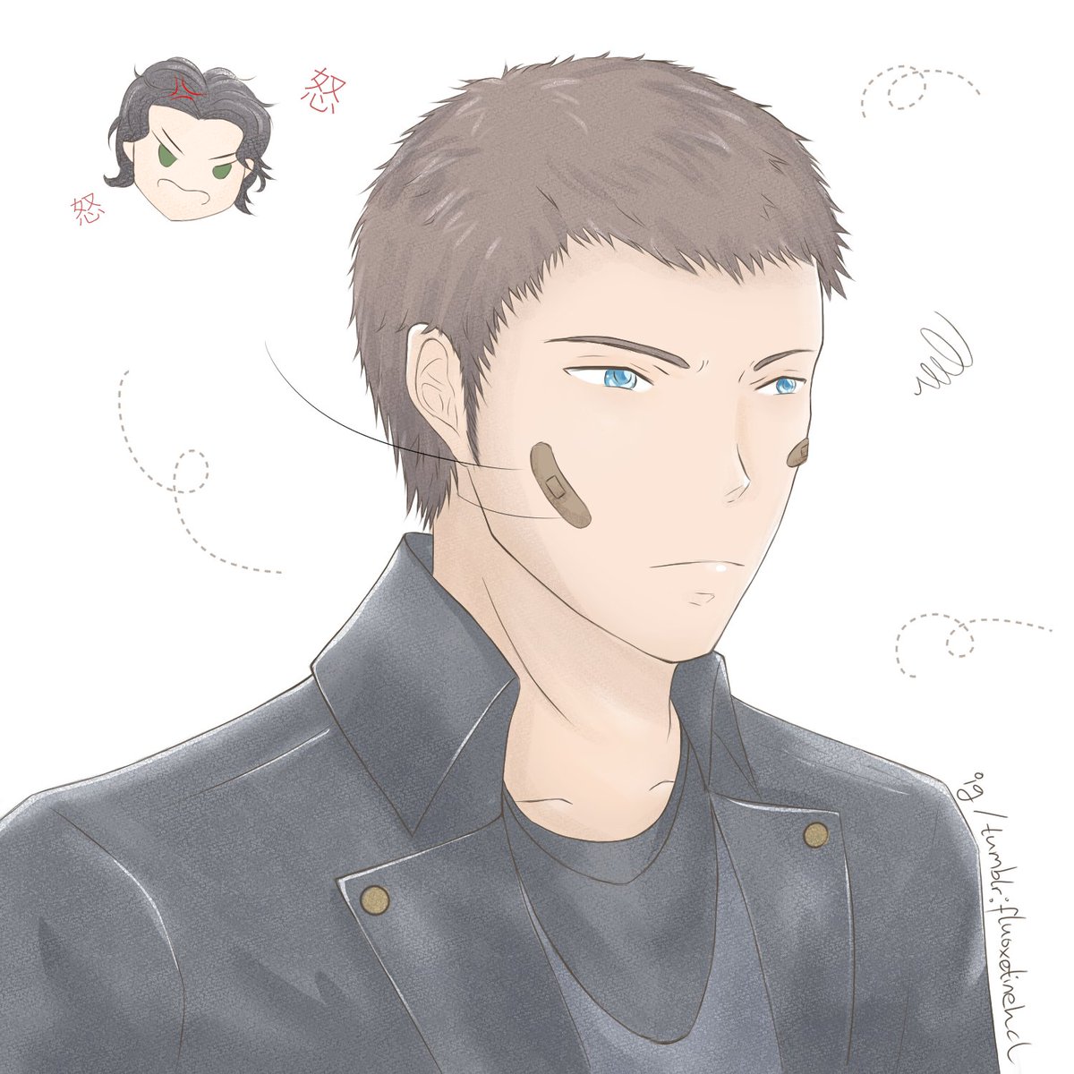 flhcl_eiei's tweet photo. #corweek day 4ーpost Gilgamesh battle...
Not a new art, but I haven't posted it on twitter, yet...
Young Cor being scolded by Regis after challenging Gilgamesh
Regis : *angry angry angry*
Cor : *pretended not to hear* https://t.co/kDIPJ3sMwK