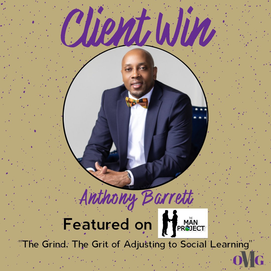 The_OMG_LLC's tweet image. Our client, Anthony Barrett, was featured on The Man Project&apos;s podcast: ManDay Monday. Listen to his interview about how to adjust to social learning here: open.spotify.com/episode/7B4LYU…
#clientwin #girlsfortechnology #smallbusiness #entrepreneur #publicrelations #theomgllc