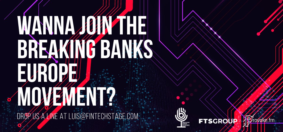 BreakingBanksEU's tweet photo. Drop us a line to figure out the best way to join the movement!
#BreakingImpact #EcosystemZoomIn #InnovationandTech #WhereDoesTheMoneyGo #FinTechJourneysAroundTheWorld #BreakingStories #NewsFromTheFinTechFront https://t.co/xOMS0JdtmL