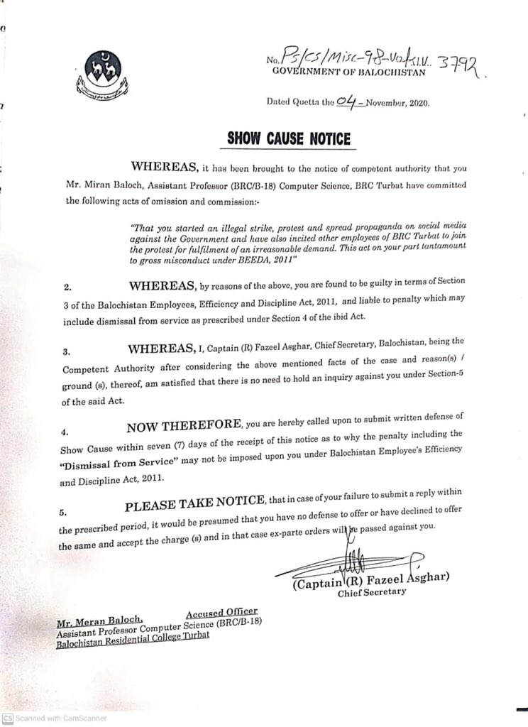 miramir638's tweet photo. To speak for the basic rights is considered a crime here. Prof. Meeran Baloch is suspended because of demanding their allowances to the Govt.
#StandWithMeranBaloch
#SaveTeachersSaveBRCTurbat
@jam_kamal @ZahoorBuledi
@LiaquatShahwani https://t.co/NEL0Dm4n0a