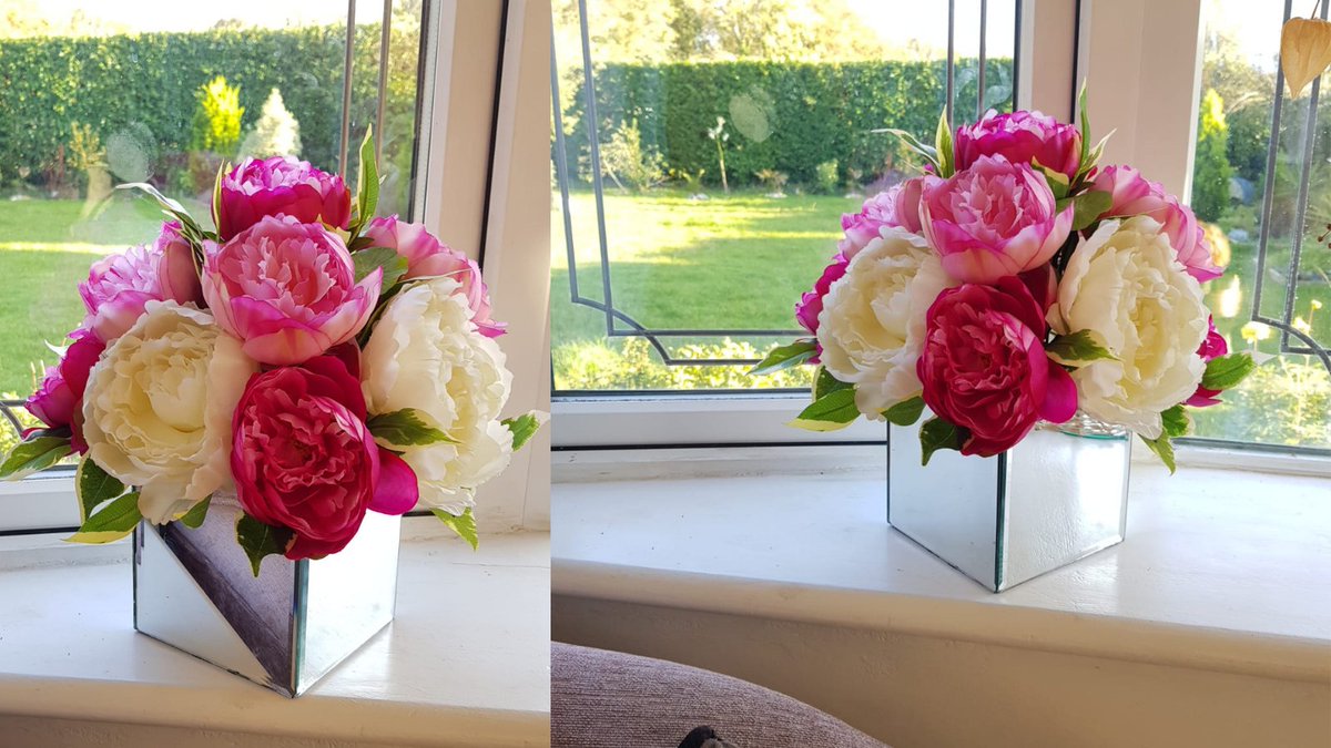 Faux /silk flowers, free delivery in Chelmsford. This beauty is £65. 32 cm high and 30 cm wide Limited addition. Give your space a treat with bespoke floral arrangements. #fauxflowerarrangement #fauxflowers #silkflowers #florist #floraldesingner #floralhomedecor #qualifiedflorist