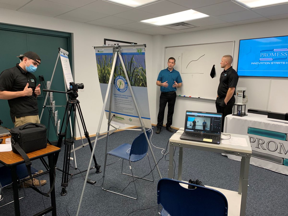 PromessInc's tweet photo. Behind the scenes of yesterday's webinar, Solving 4 Applications in 30 Minutes. Did you attend? #behindthescenes #webinar #applications #pressfit #PromessInc https://t.co/Kk04XFYEME