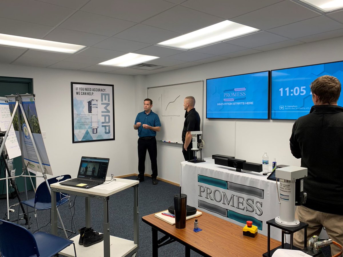 PromessInc's tweet photo. Behind the scenes of yesterday's webinar, Solving 4 Applications in 30 Minutes. Did you attend? #behindthescenes #webinar #applications #pressfit #PromessInc https://t.co/Kk04XFYEME