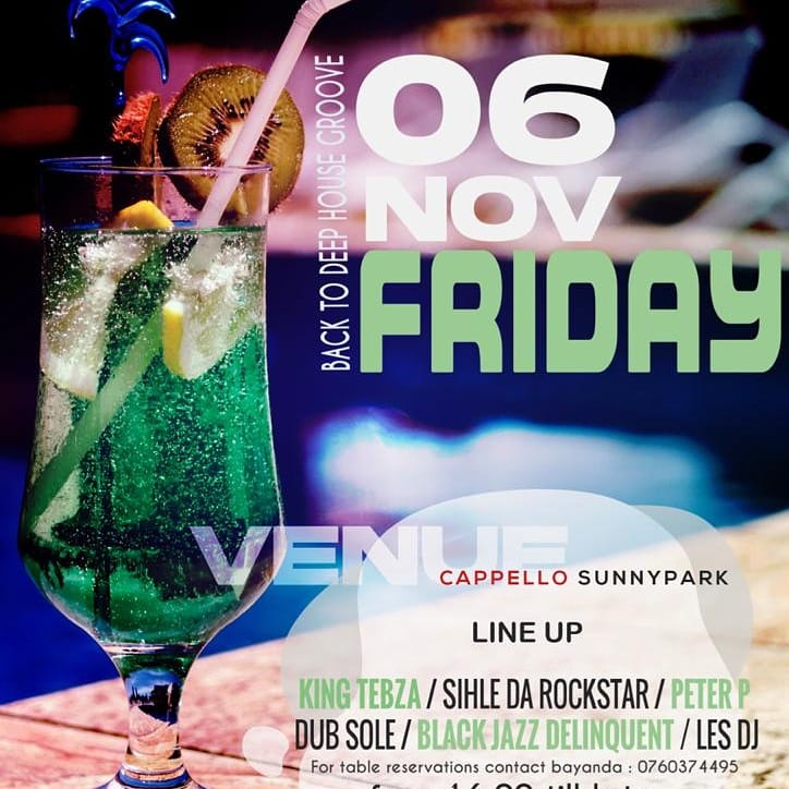 LesDJ_SA's tweet photo. Tomorrow I'm out at Cappello Sunnypark 💚✌️#GoodMusic https://t.co/igGo7Hka0D