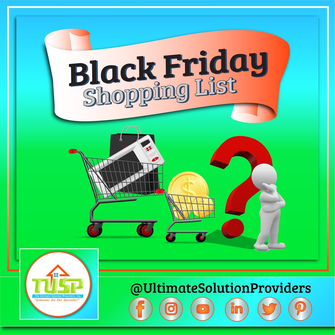 thesolutionpros's tweet photo. What's on your Black Friday shopping list?
#BlackFriday #BlackFridayDeals #family #shoppinglist #debtfree #shopping #investing #wealthy #FinancialFreedom #bewise #spendwisely #smartshopping #sale #priorities #budget #smartspending #budgeting #shoptilyoudrop https://t.co/mrAFXM5dXR