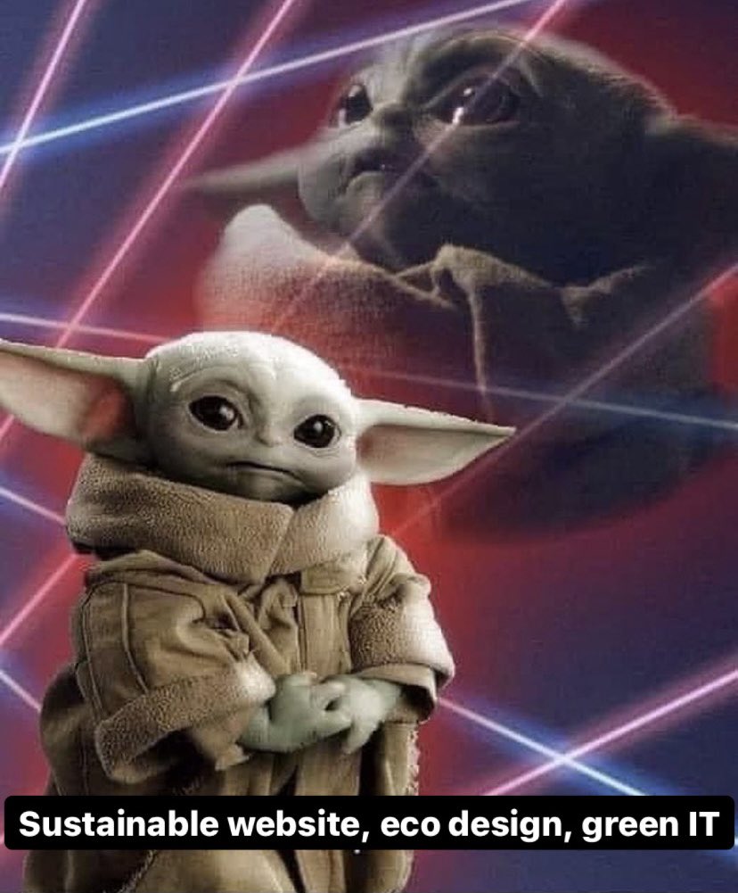 TheTreeParty1's tweet photo. This is the way #Design4Green #GreenIT #GreenDevelopers #EcoDesign #dontcodelikeapig #codelikethebaby #BabyYoda https://t.co/nq55hm9NTV