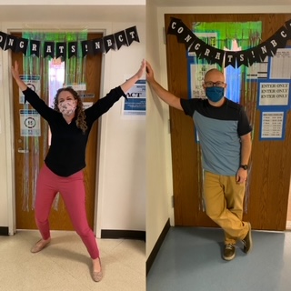 WHS_Pioneers's tweet photo. We are celebrating two of our #EdHeroes today!  Congratulations to @HeatherAMTedder &amp; @ZachWalker31 for renewing their National Board Certification! Check out @NBPTS for more information on their amazing accomplishment! #WHSPioneerPride #WeAreWatauga #TeamNBCT #NBCTstrong https://t.co/qMxI1eOeAI