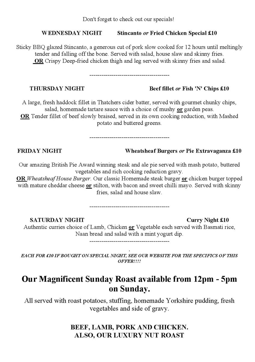 WheatsheafLE15's tweet photo. We are delighted to be open again for takeaways in Lockdown No 2. Check our website for updates and all our fabulous menus including our Magnificent Sunday Roasts! #lockdown #takeaway #ourcommunity #yourcommunity #useyourlocalorloseit https://t.co/sJgh1E1I1s