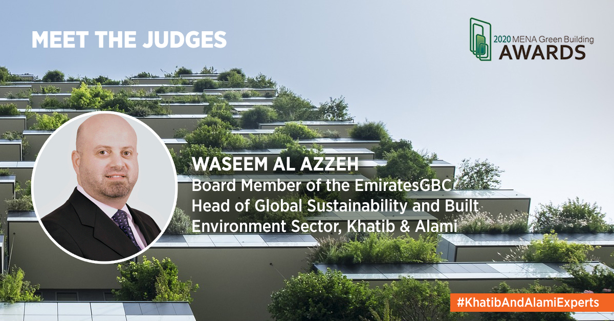 There’s just a week till the 2020 #MENAGBAwards Ceremony, a celebration of excellence and best practice in the region’s built environment.
Our global sustainability expert and EmiratesGB Council Board Member Waseem Al Azzeh was proud to support this year’s event as a judge.