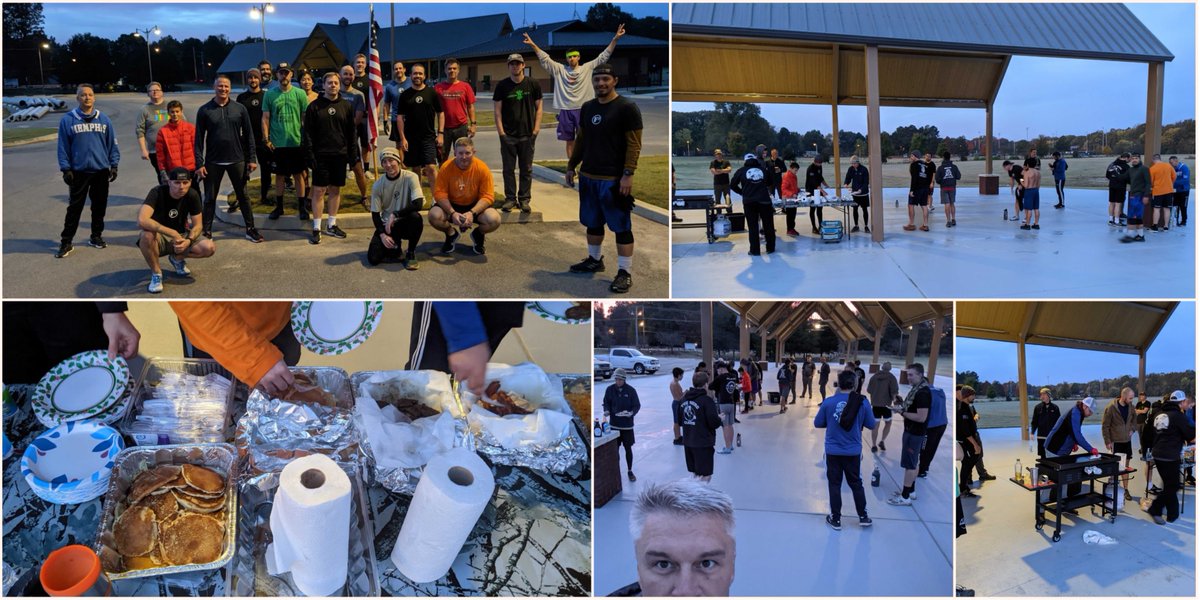 F3Memphis's tweet photo. 21 (+ 3 Starskys) gathered to celebrate Soulja Boy's last Q before moving to CA, then enjoyed a #2ndF Men's Breakfast provided by Flobee.

SB is a true #HIM, and we are better men for having been around him these past 3 years.

#ISI #MemphisRules #StupidNavy #whoschoppingonions https://t.co/FpWBBdp4ch