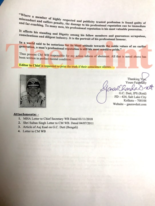 Yuyutsu101's tweet photo. [THREAD]

So due to Arnab's case talking about names mentioned in suicide notes is again surfaced.

Let me remind you,

Gaurav Dutt, an IPS officer committed suicide on Feb 25, 2019, and directly blamed Mamata Banerjee in a suicide note. 1/n

#ArnavGoswami #RepublicFightsBack https://t.co/DC46EXg8bK