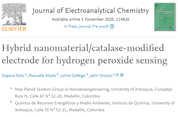 New paper!! 🗒️ A hybrid #nanomaterial as a biosensor with catalytic activity towards H2O2 reduction, with high sensitivity, broad linear range and high stability.

sciencedirect.com/science/articl…