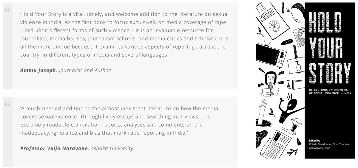 Einar Thorsen (@einarthorsen) on Twitter photo Today we launched two new books emerging from the Newstracker part of our <a href="/MAARnews/">Media Action Against Rape</a> project. You can download PDF or order print via links on:
maar.in/newstracker-bo… Today we launched two new books emerging from the Newstracker part of our <a href="/MAARnews/">Media Action Against Rape</a> project. You can download PDF or order print via links on:
maar.in/newstracker-bo…