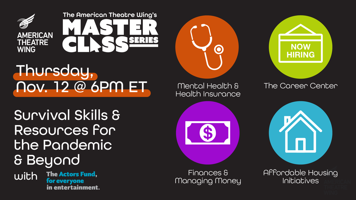 TheWing's tweet photo. One week from today, we're partnering with our friends at @TheActorsFund for a special #ATWMasterClass. Learn about planning for your artistic future with The Actors Fund's resources for all who work in the entertainment industry. RSVP: https://t.co/k4JXBcw8CE https://t.co/9JFTnLVR2s