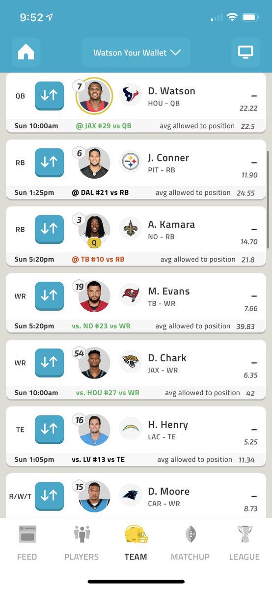COWA0527's tweet photo. @NFLFantasy @adamrank @amfam Unsure what to do :/ https://t.co/nybQkevMfN