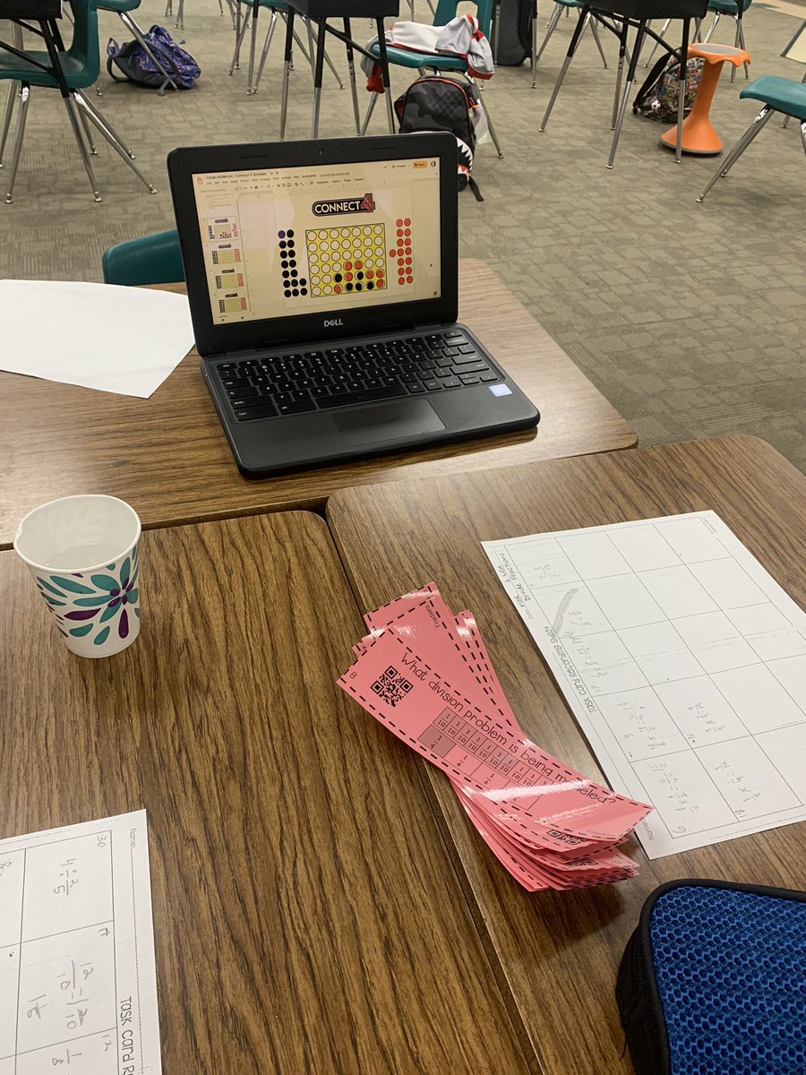 missmiller08's tweet photo. Digital Connect 4 and working on dividing fractions #PLSD #hybridlearning https://t.co/HPqaabBCce