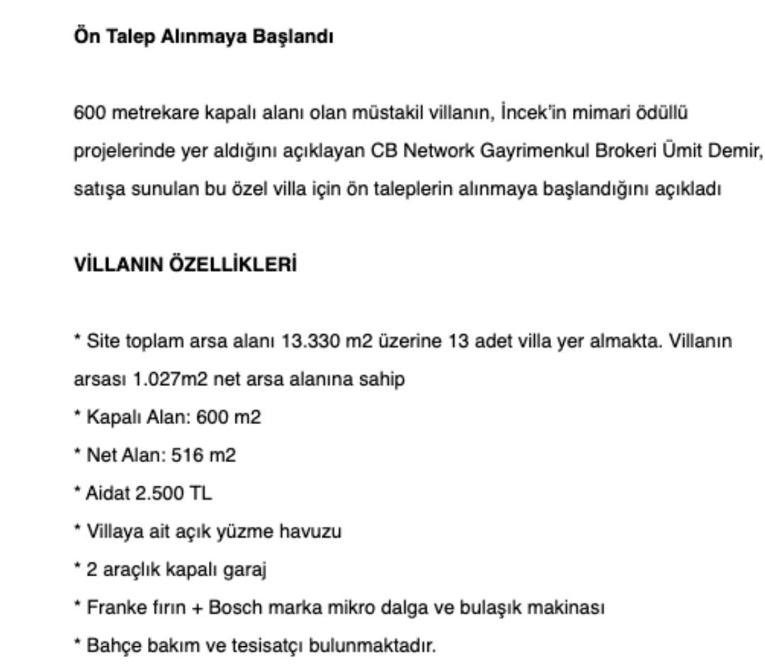 cbnetwork_'s tweet image. Satışa sunduğumuz özel portföyümüz Ekonomi sitelerinde geniş yer aldı 👍👏

#ekonomiankara #üretenankara #coldwellbankernetwork #gayrimenkul #gayrimenkulyatırımı #incek #villa #lükskonut #globalluxury
