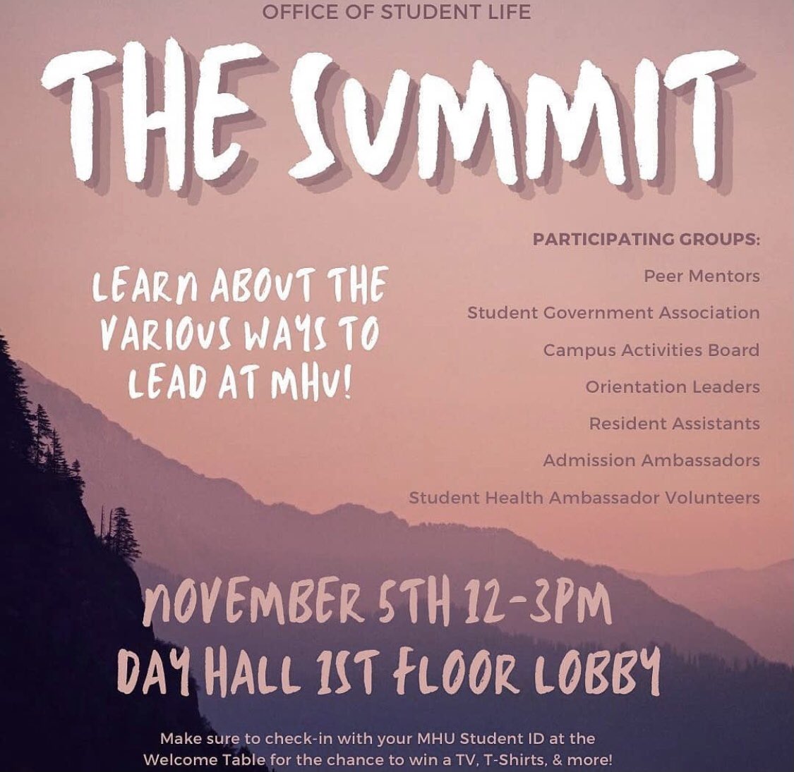 Come chat with us about volunteering with the student health ambassador program in the spring!