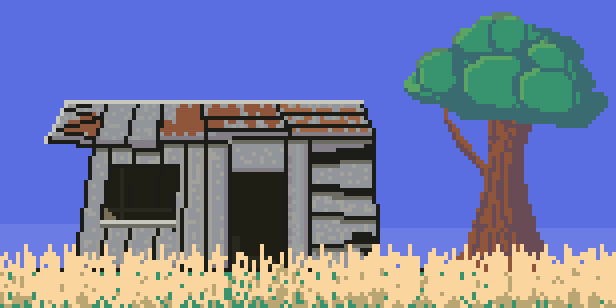 AliceFeArt's tweet photo. Little shack in the prairie 

@Pixel_Dailies  

#shack                 
#pixel_dailies 
#pixelart 
#ドット絵 https://t.co/W7ai3PcGlG