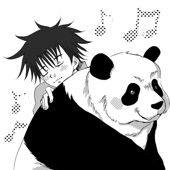 あまりの頭痛で寝れん!

落書きも不安定だわ(笑)
お日様の匂いを堪能する伏黒くん 