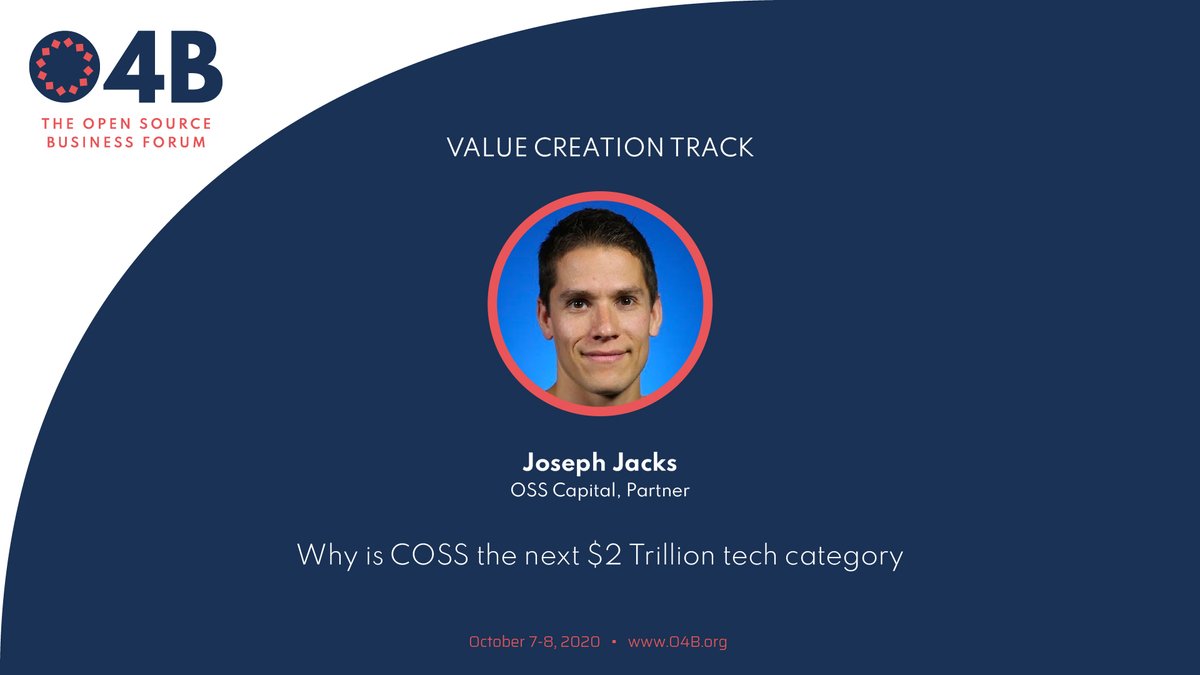 O4B_Forum's tweet photo. To find out why COSS is the next $2 Trillion tech category follow the link and watch #O4B keynote by @asynchio, Partner at @OSSCapital.
https://t.co/2f79OXy6tK https://t.co/RSFzl9YhCl