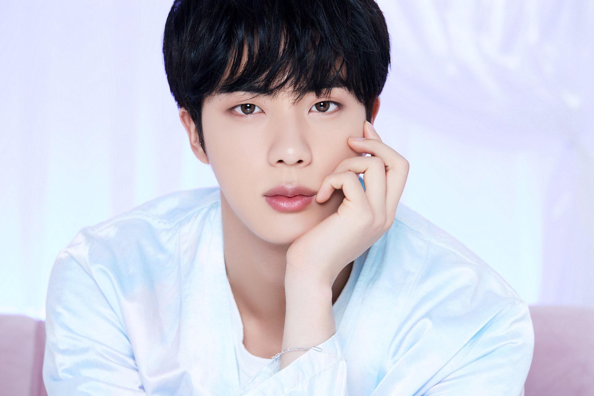 X \ allkpop على X: BTS' Jin lounges in white and pink in 'BE' teaser  images