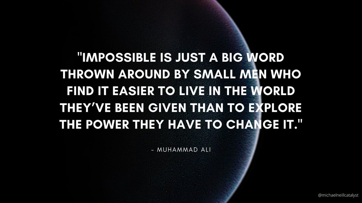 michael_neill's tweet photo. #quoteoftheday #creatingtheimpossible #changetheworld #muhammadali https://t.co/VGM6NefFdt