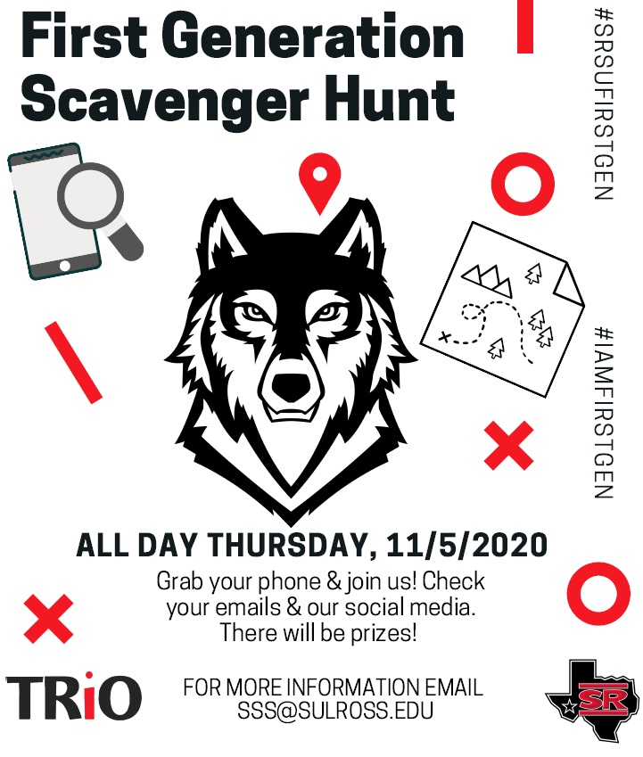 Sul_Ross's tweet image. Hey, Lobos!

The First Generation Scavenger Hunt is on!

See below for details.

#SRSU #SRSUFirstGen #IAmFirstGen