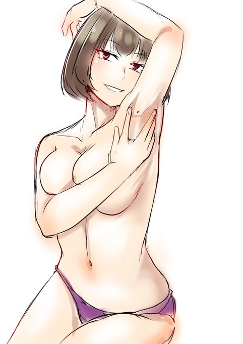 ここ数日ばたばたしていて全然呟けてなかったので、お詫びに過去に落書きしたエッチそうなイラストをアップして生存をご報告いたします。普通にしてたら見えないところにほくろあって、それを見せてくれたらえっちじゃね?っていうやつ 