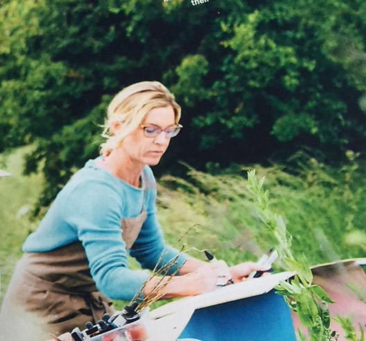 A final week of hello to artist Jane Hindmarch. Jane is a multidisciplinary visual artist based at Stamford Arts Centre Lincolnshire . Jane specialises in painting, drawing &amp; metal sculpture exploring mood and emotion evoked &amp; informed by observations of the natural world.